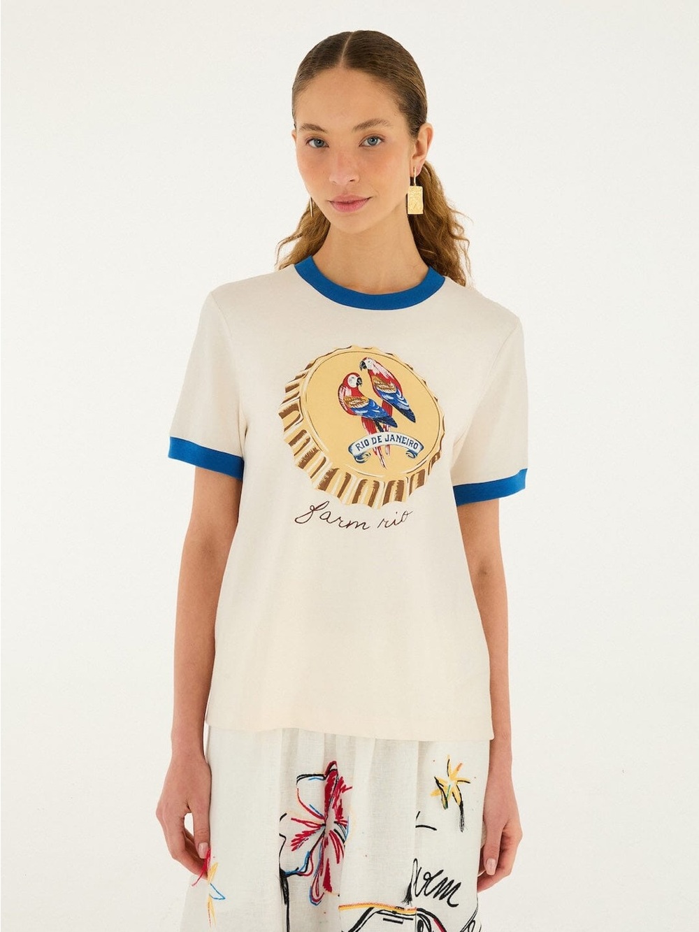 Farm Rio Off-White Beer Cap Baby T-Shirt